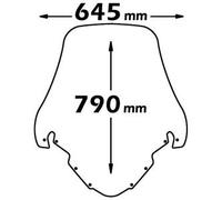 Parabrezza Isotta Alta Protezione per Yamaha T - MAX 500 dal 2001 al 2007