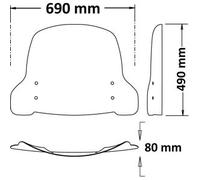 Parabrezza Isotta Basso per Segway E100/125/200S Fumé Scuro