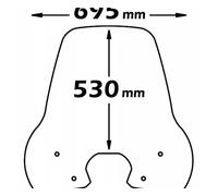 Parabrezza Isotta Classic 530x695x3 Per Peugeot Tweet 50 2010 > 2013