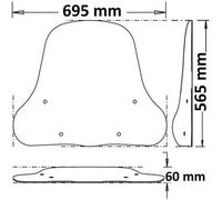 Parabrezza Isotta Classic Basso Niu Mqi Gt 2021- Fumè Chiaro