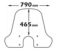 Parabrezza Isotta Classic Medie Dim 465x790x3 Piaggio Vespa Gts 300 2008 2018
