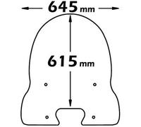 Parabrezza Isotta Classic per Piaggio Free 50 - 100 - Kit Completo Cod. Cls32 Con Supporto A/22