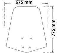 Parabrezza Isotta Classic per Suzuki Burgman Street Executive 125 dal 2023 - Kit Completo Cod. Cls2442 Con Supporto A/92