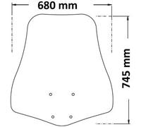 Parabrezza Isotta Maxi Per Keeway Vieste 125 - Lexmoto Aura 125 E5