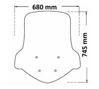Parabrezza Isotta Media Prot AntiRefraz 745x680x3 Sym Joyride 300 2022 2024