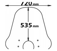 Parabrezza Isotta Media Protezione 535x720x3 Piaggio Vespa Px 150 1985 1997 738