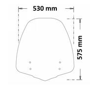 Parabrezza Isotta Media Protezione 575x530x3 Per Honda Sh 125i 2020 > 2024