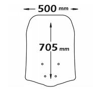 Parabrezza Isotta Media Protezione 705x500mx3 Per Yamaha Tricity 155 2016 > 2022