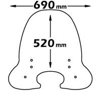 Parabrezza Isotta Media Protezione per Aprilia Scarabeo 50 - 100 2 - 4 Tempi dal 1994 al 2013