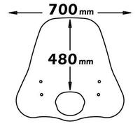 Parabrezza Isotta Media Protezione per Honda Sh 125I - 150I 2009 - 05/2012