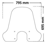Parabrezza Isotta Media Protezione Per Vespa Gts 300 Trasparente