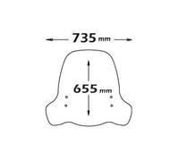 Parabrezza Isotta Media Protezione Per Yamaha Booster 50 Restyling 2013