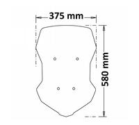 Parabrezza Isotta Touring Alta Protez 580x375x4 Yamaha Tracer 700 2020 2024 FC