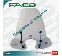 PARABREZZA LASTRA PARAVENTO ALTO CON ATTACCHI ASTE PER PIAGGIO FLY 50 125 150