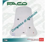 PARABREZZA LASTRA PARAVENTO COMPLETO ASTE ATTACCHI FACO MBK BOOSTER YAMAHA SPY