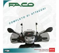 PARABREZZA LASTRA PARAVENTO COMPLETO ASTE ATTACCHI FACO PER PIAGGIO MEDLEY 125