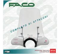 PARABREZZA LASTRA PARAVENTO SPOILER CON ATTACCHI ASTE FACO PEUGEOT VIVACITY 2008