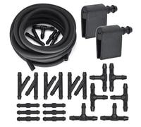 Parabrezza Lava Ugello Compatibile Con Dodge Per Sprinter 2500 2010 2011 2012 2013 2014 2015 2016 Ugello Lavavetri Spray Jet Tubo Flessibile Con Connettore 2E1955985 2E1955986(With Regulator)