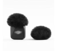 Parabrezza LEFXMOPHY per microfono wireless DJI MIC MINI 2024, ultima versione, paravento peloso, confezione da 2, nero