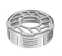 Parabrezza leggero in acciaio inox per stufe da campeggio progettato per ottimizzare le prestazioni in caso di vento forte (diametro 140 mm)