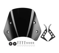 Parabrezza Benelli Leoncino 500 -- Parabrezza Moto Parabrezza Corto Per Moto Prolunga Parabrezza Deflettore Spoiler Parabrezza Moto Carenatura Protettiva Adatta Per Benelli Leoncino 250(Nero)