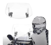 Parabrezza Moto, 29 x 22 cm Deflettore Aria Moto con Clip Parabrezza Estensione Universale Regolabile, Parabrezze Spoiler Deflettore Antivento per MT07 MT09 MT10 R1 R3 FZ6 TMAX530 (Trasparente)
