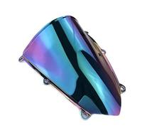 Parabrezza moto Parabrezza A Doppia Bolla Per CBR600RR F5 2007 2008 2009 2010 2011 2012 Accessori Moto Deflettore Parabrezza(Iridescent)