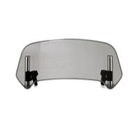 parabrezza moto Per 28X12 Cm Estensione Del Parabrezza In Plastica Grigia Deflettore Spoiler Regolabile Schermo Universale Aria