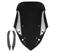 Parabrezza moto per NMAX155 parabrezza carenatura anteriore deflettore compatibile con Y-amaha N-MAX NMAX 155 N-MAX155 2021 2022 2023 protezione per zanzariera a doppia bolla (Nero)