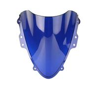 Parabrezza moto Per Suzuki Per GSXR600 Per GSX-R750 Per GSX-R 600 750 K4 2004 2005 Moto Double Bubble Parabrezza Deflettore Protezione Vento Schermo Cupolino Del Motociclo Deflettore Aria(Blu)
