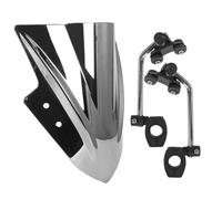 Parabrezza Moto Spoiler,DEFLETTORI ARIA Deflettori parabrezza per moto in plastica ABS a 4 colori, adatti per Kawasaki Ninja 250 300 2013-2017 Spoiler per parabrezza(Chrome with Bracket)