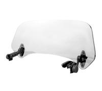 Parabrezza Moto, Spoiler per Parabrezza Moto Trasparente/Fumè Regolabile, Deflettore dell'Aria per Parabrezza Universale per Moto con Accessori di Montaggio (Transparent Small)