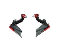 Parabrezza Paramani Mani Protecter Protezioni Universali Antivento Manubrio 7/8" Protezione Leva Freno Moto Manopole(Red)