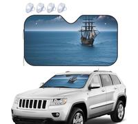Parabrezza Parasole Parabrezza Auto Parabrezza Parasole Pieghevole Auto Parasole Nave sull'Oceano Blu Parasole Copertura Parabrezza Auto Copertura per la maggior parte delle berline SUV camion