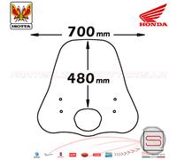 Parabrezza Paravento Con Attacchi Isotta Honda SH 125-150 Ie 2009-2012 KIT E1...