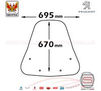 Parabrezza Paravento Con Attacchi Isotta Peugeot LXR Sym HD KIT CLS2543 A528