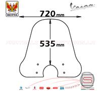 Parabrezza Paravento Con Attacchi Isotta Piaggio Vespa PXE Px Freno Disco KIT...