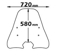 PARABREZZA PARAVENTO ISOTTA COMPLETO DI ATTACCHI PER HONDA VISION 110 2011