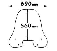 PARABREZZA PARAVENTO ISOTTA COMPRESO DI ATTACCHI PER HONDA SH 50 2001