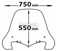 Parabrezza paravento Isotta con attacchi Kymco People S 125 S 200