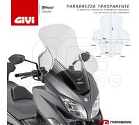 PARABREZZA PARAVENTO TRASPARENTE ALTO GIVI SUZUKI BURGMAN 400 2017 - 2022