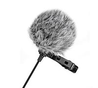 Parabrezza peloso per microfono da 5-10 mm, copertura sintetica a doppio strato, riduce il rumore del vento fino a 40 dB, accessorio per registrazione esterna, per podcasting e audio da campo, nero e