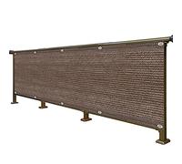 Parabrezza per balconi esterni, 110 cm/120 cm, resistente alle intemperie, in HDPE, per patio e cortile, copertura durevole con occhielli (marrone, 110 x 800 cm)