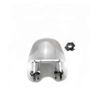 Parabrezza per Harley per Honda per Yamaha per Suzuki per Cruiser | Parabrezza universale per cruiser, facile installazione senza attrezzi, trasparente o fumé, 17/19 pollici(17inch Smoke)