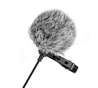 Parabrezza per microfono da esterno per microfono da 5-10 mm, copertura antivento pelosa a doppio strato per ridurre il rumore del vento fino a 40 dB, compatibile con registrazione all'aperto, nero