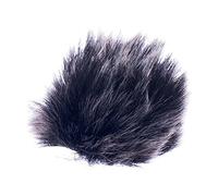 Parabrezza per microfono Lavalier da bavero, in pelliccia, 1,5 mm, colore: Nero