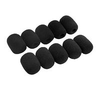 Parabrezza per microfono minuscolo, antivento in schiuma, copertura in spugna per microfono, nero palmare microfono antivento copertura in schiuma Op Grade per cuffie microfoni wireless