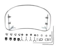 Parabrezza per moto, 39 cm, in policarbonato, retrò, per scooter, protezione semicircolare, trasparente, fornisce protezione dal e una visuale chiara durante la guida, i pendolari e i viaggi