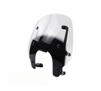 Parabrezza per moto Deflessione del vento sul parabrezza per Harley Nightster(46cm Black-Clear)