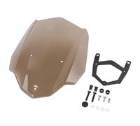 Parabrezza Per Moto, Parabrezza Per Yamaha MT-03 MT03 MT 03 FZ-03 FZ03 MT25 2016-2019, Deflettori Antivento Racing Con Staffa Parabrezza Deflettore Del Vento(Marrone)